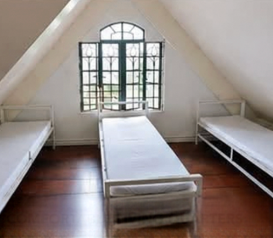 Resident sleeping quarters at Eye of Hope Rehabilitation Center
